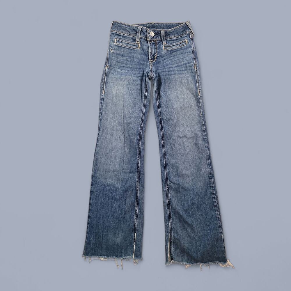 Ariat Lucy Wide Leg Jeans 25R Raw Hem Western Boho